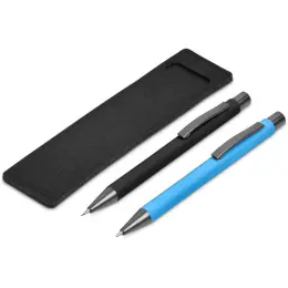 Oberlin Ball Pen & Pencil Set Light Blue